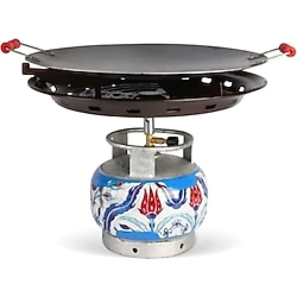 Söylemez Avm Portatif Tüplü Sac Kavurma Gözleme Ekmek Yufka Sacı 45CM - Bakır - Beyaz