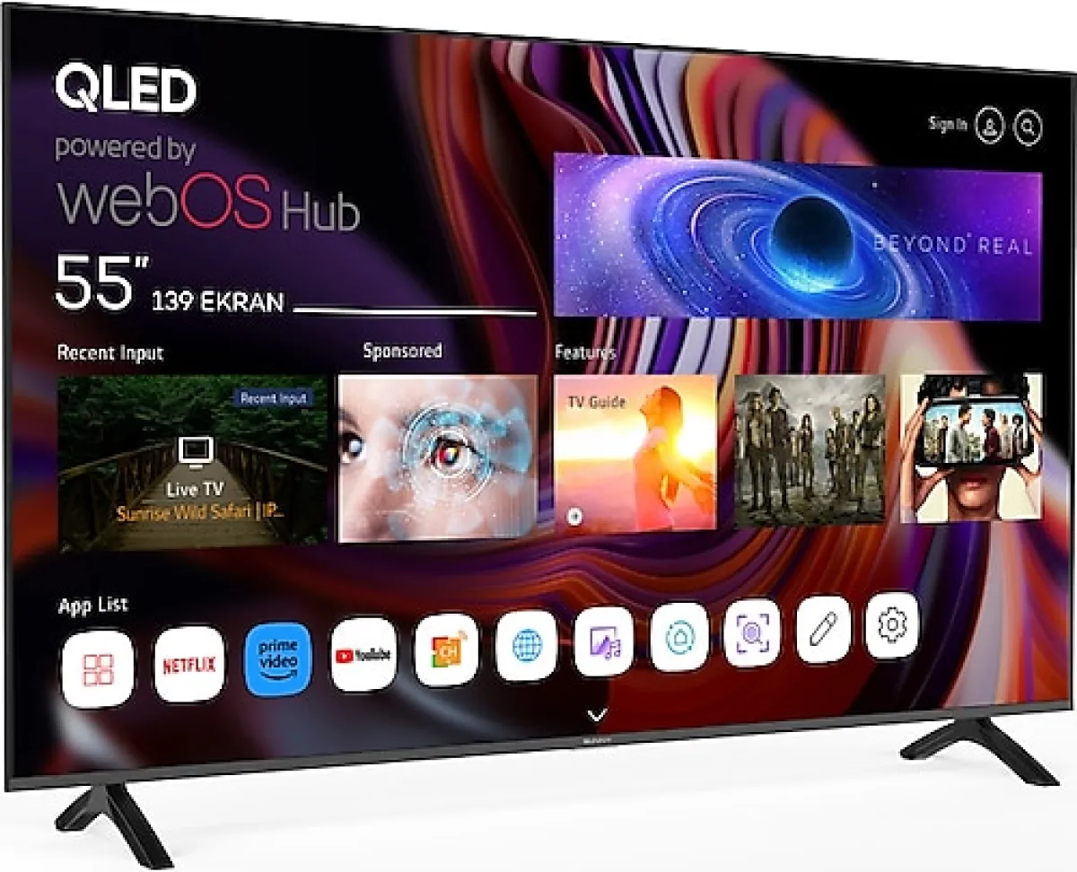 Sunny SN55QMN252 4K Ultra HD 55" 140 Ekran Uydu Alıcılı webOS Smart QLED TV
