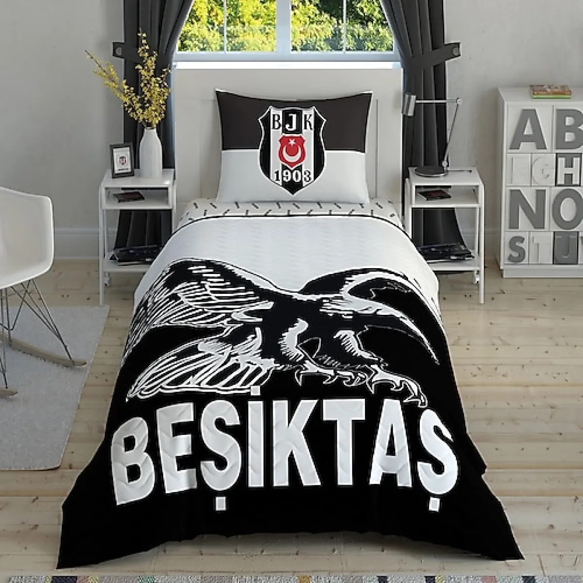 Taç Beşiktaş Kartal Tek Kişilik Complete Set