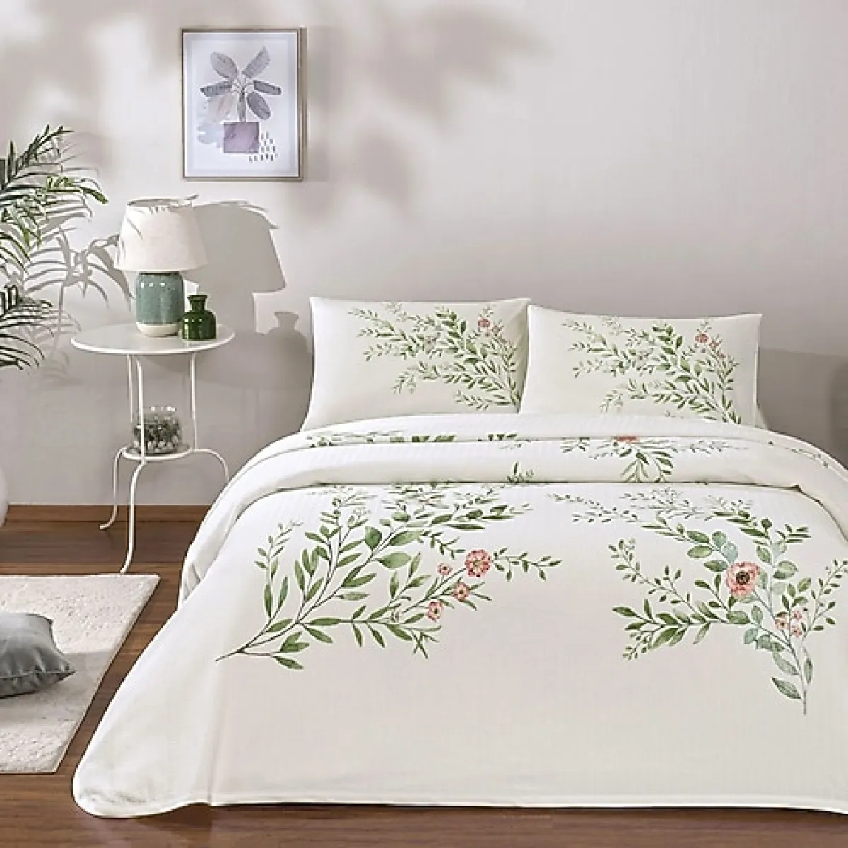 Taç Bloomy Çift Kişilik Pike Takımı