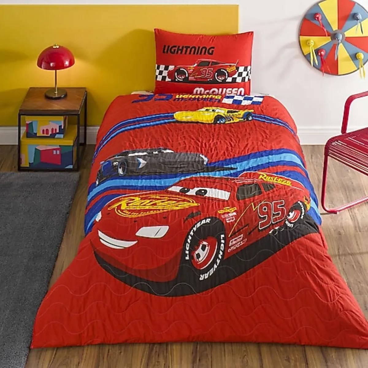 Taç Disney Cars Race Track Lisanslı Tek Kişilik Complete Set