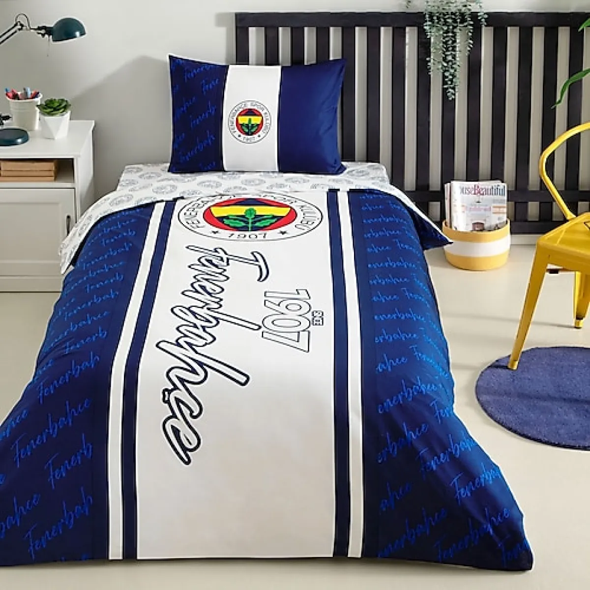 Taç Fenerbahçe 1907 Glow Tek Kişilik Nevresim Takımı