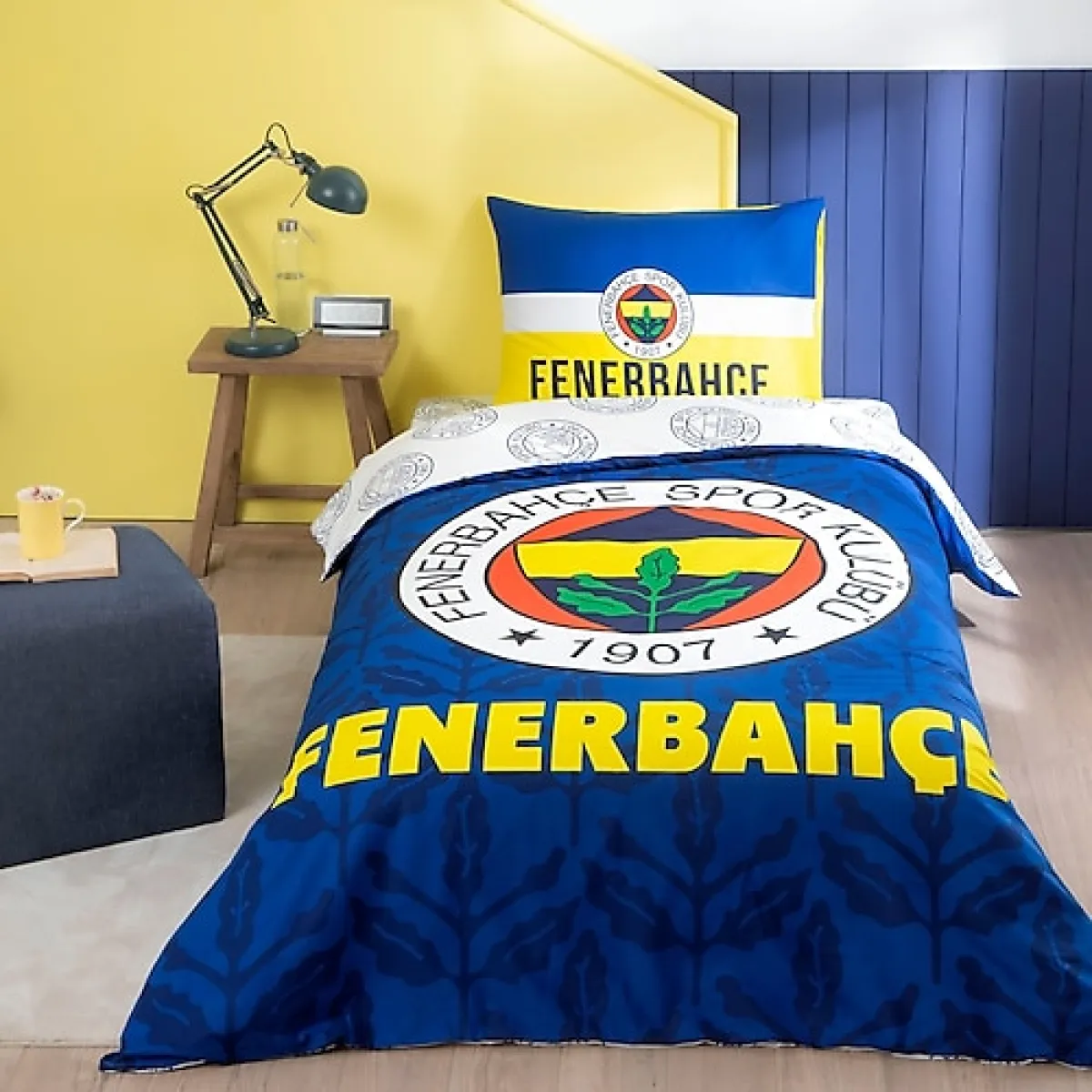Taç Fenerbahçe Palamut Lisanslı Pamuk Tek Kişilik Nevresim Takımı