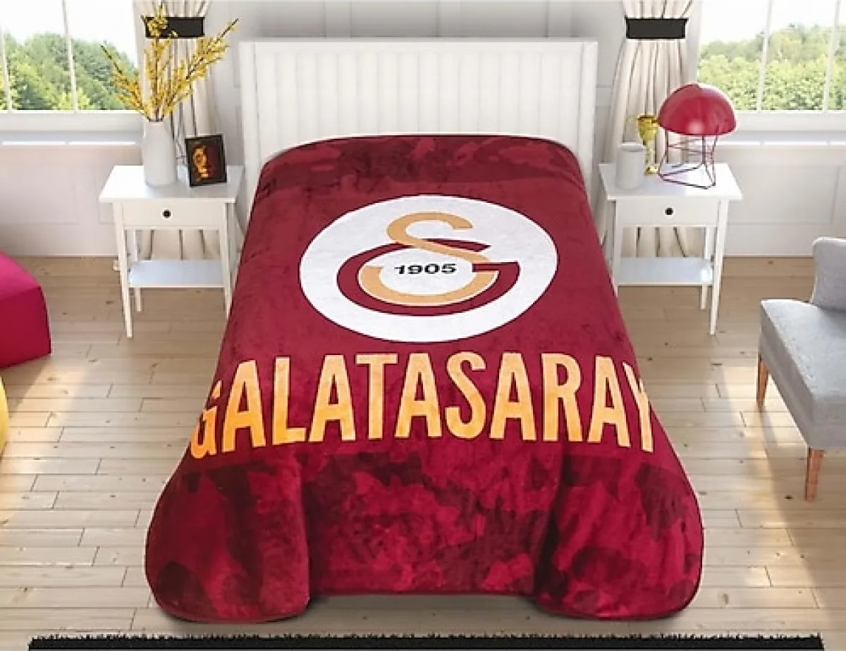 Taç Galatasaray Fanatik Lisanslı 160x220 cm Tek Kişilik Battaniye