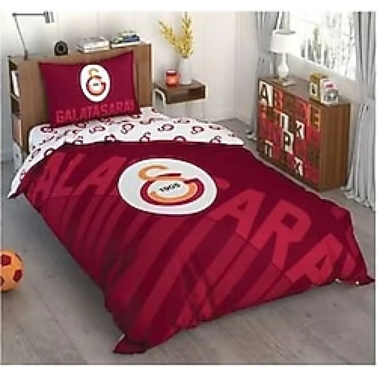 Taç Galatasaray Logo Tk Nevresim Takımı Lisanslı