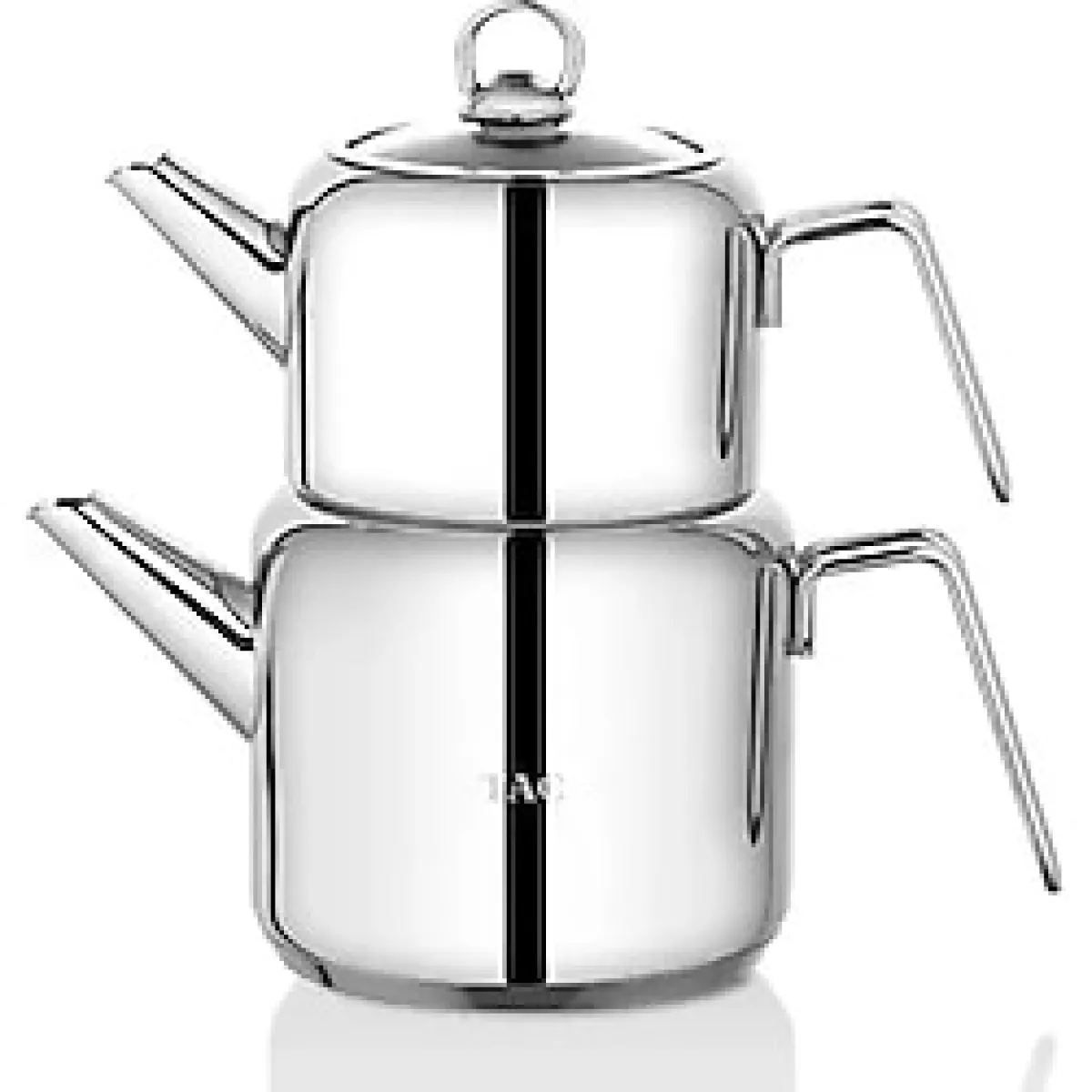 Taç Hera Jumbo Çaydanlık Takımı Platin Üst Demlik: 2,20 L Alt Demlik: 4,20 L