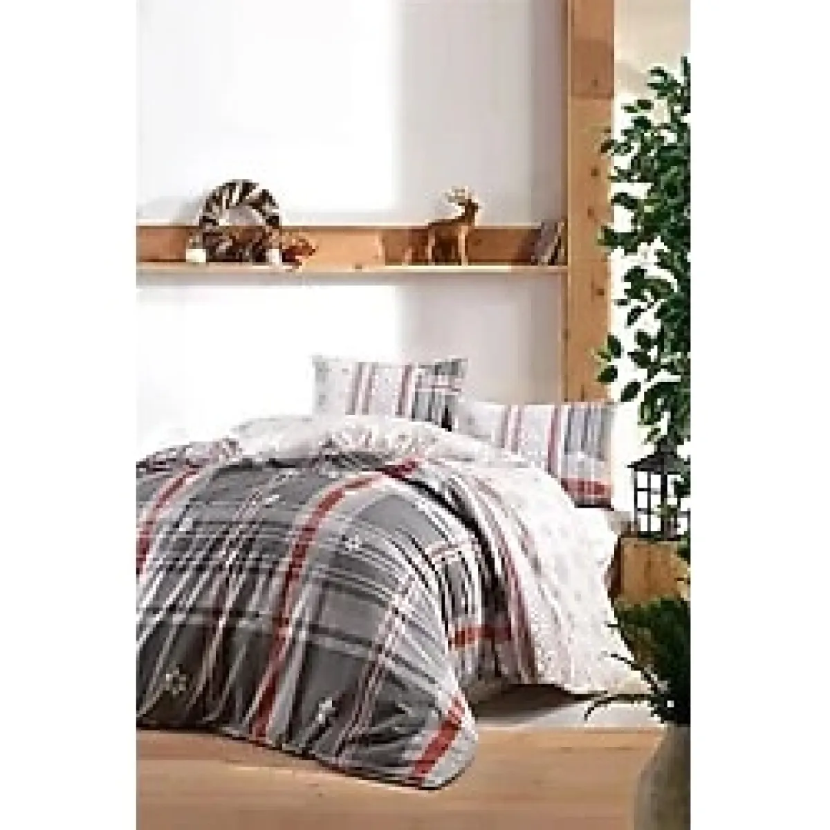 Taç Jolly Kahve Kristal Light Çift Kişilik Nevresim Takımı Kahverengi