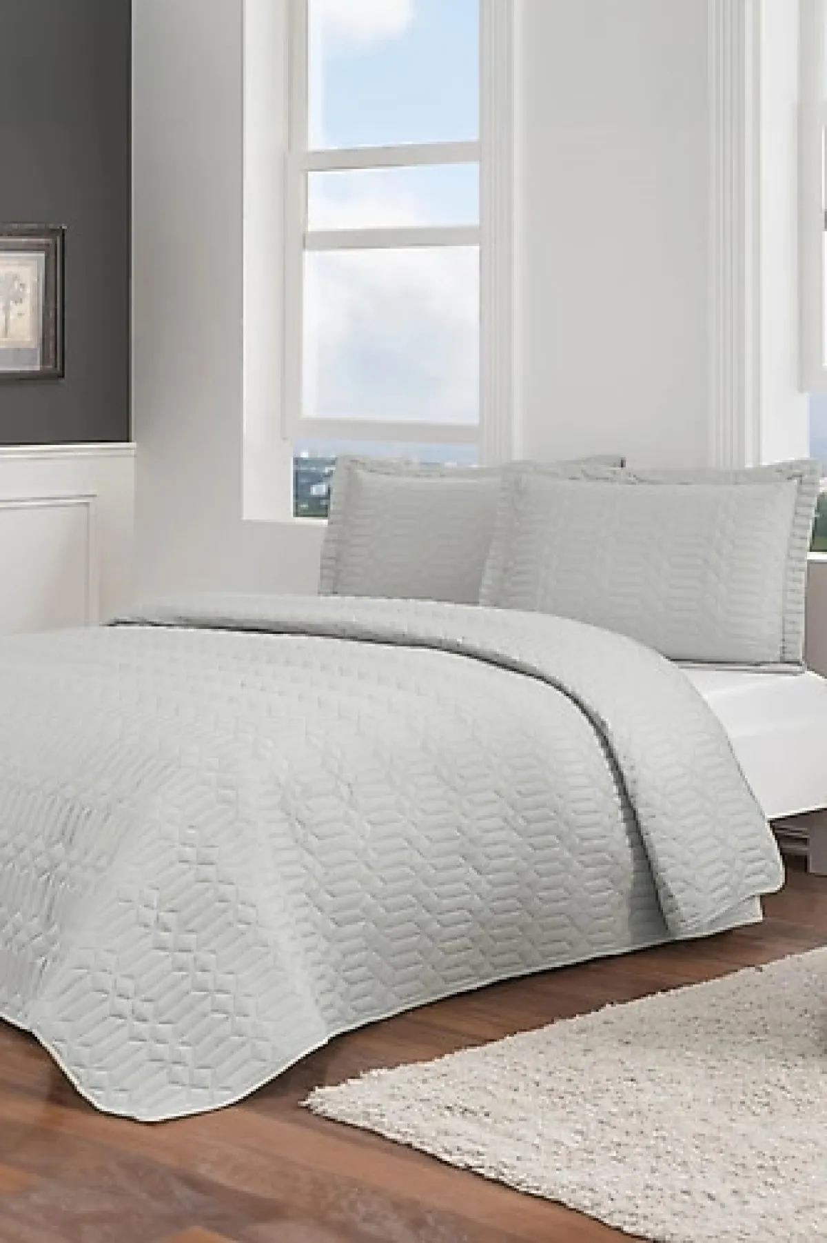 Taç Parley Kapitone Çift Kişilik Yatak Örtüsü Takımı