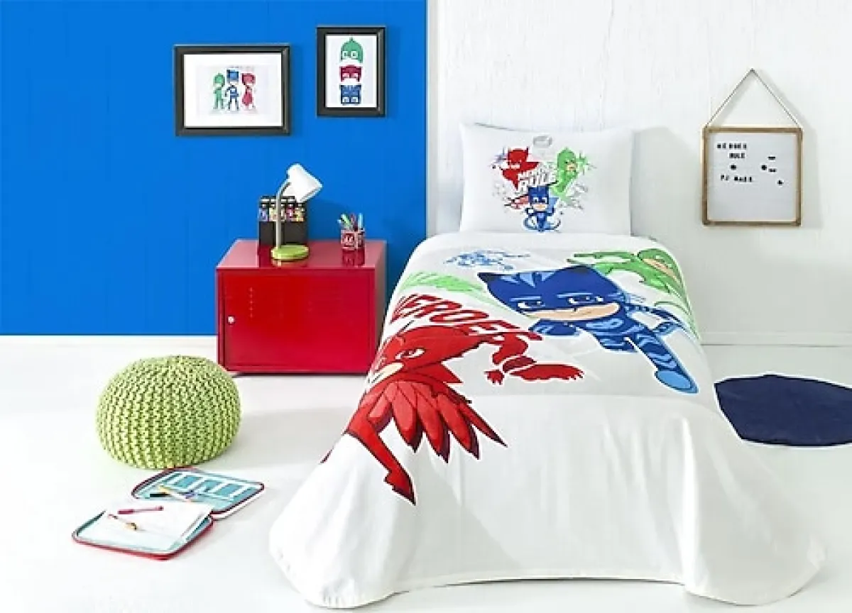 Taç Pj Masks Heroes Lisanslı Tek Kişilik Pike Takımı