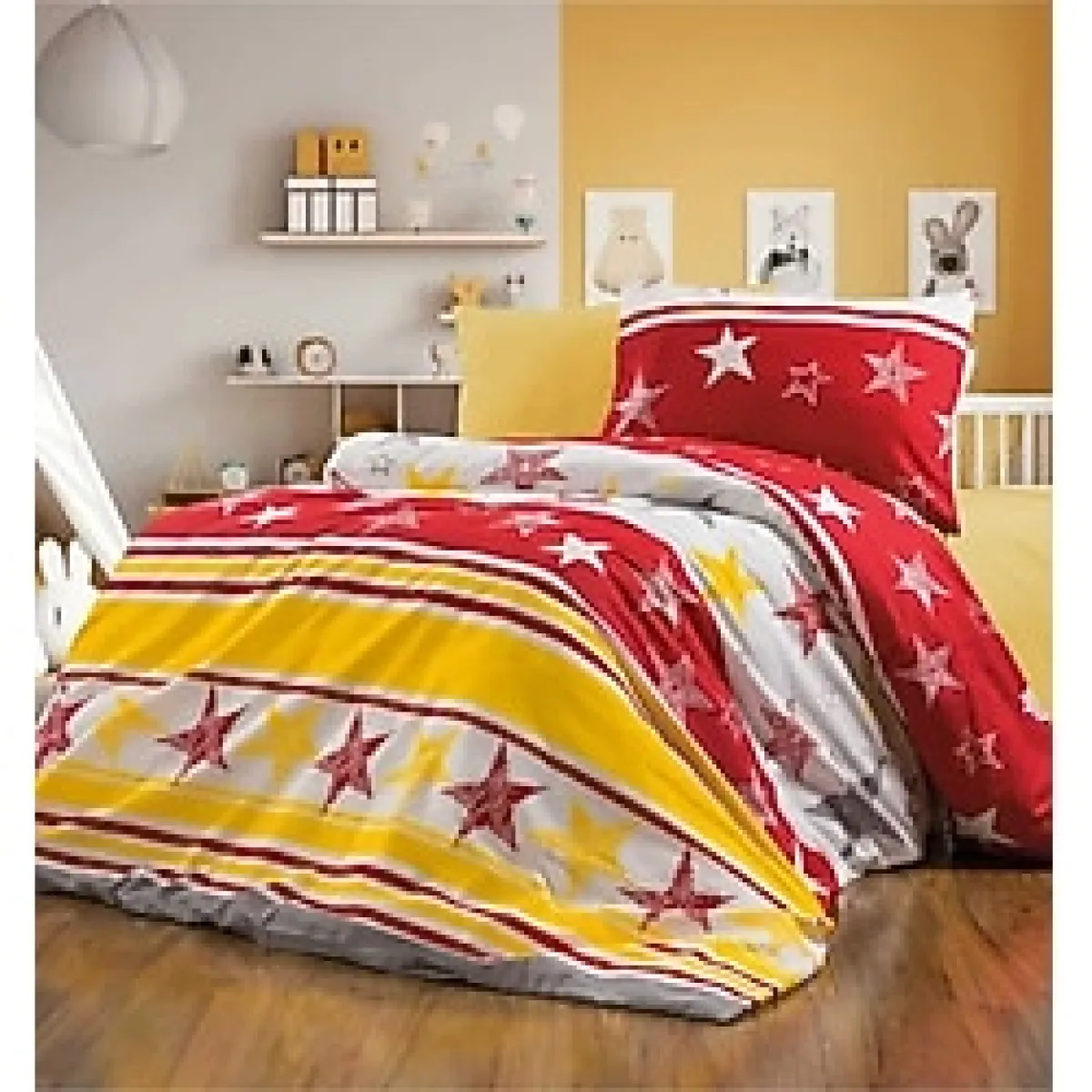 Taraftar Baskılı Çocuk Nevresim Takımı 2 Yastıklı