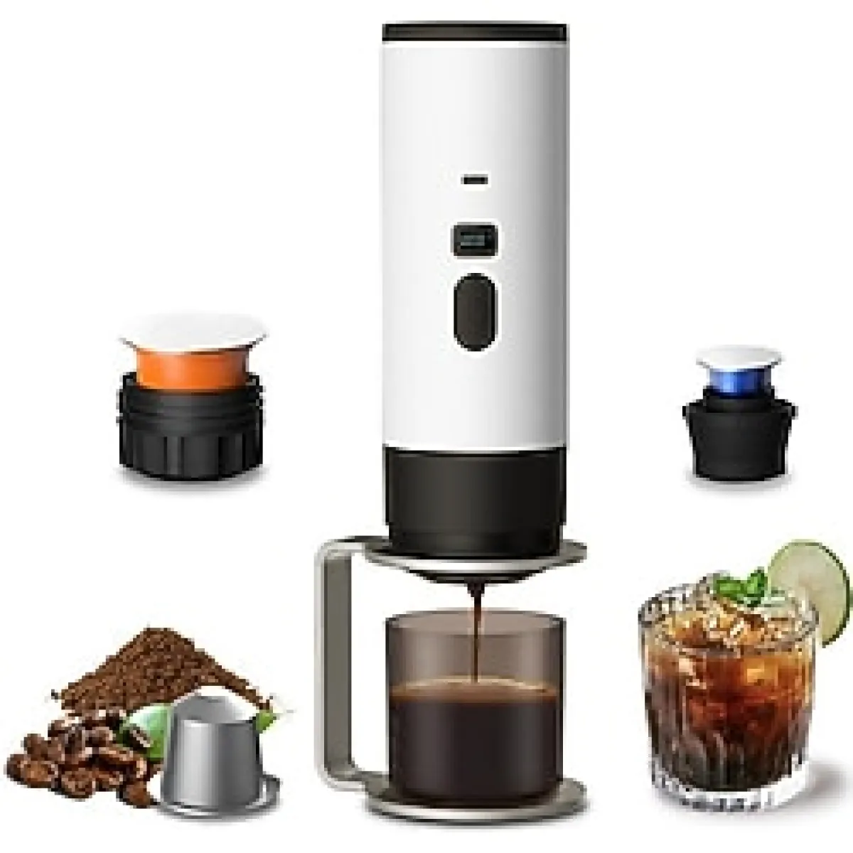 Taşınabilir Kablosuz Elektrikli Espresso Kahve Makinesi - Kamp, Ev, Araba Için - Seçenek 1