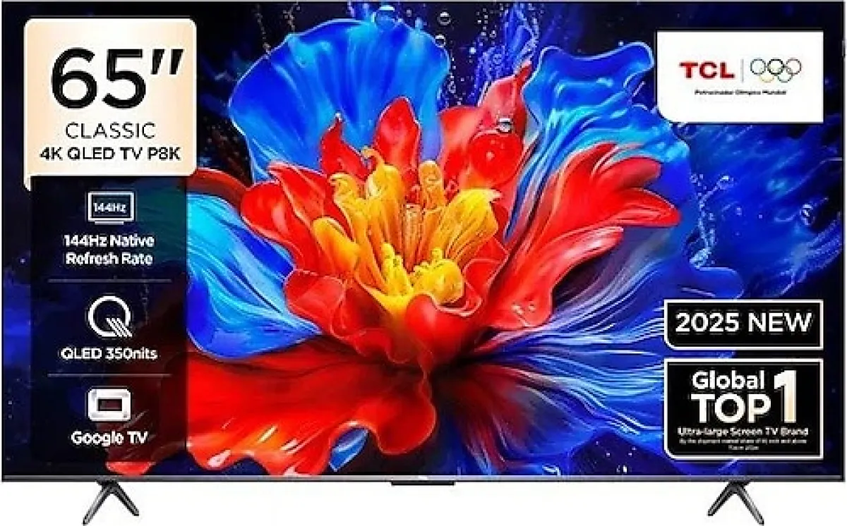 TCL 65P8K 4K Ultra HD 65" 165 Ekran Uydu Alıcılı Google Smart QLED TV