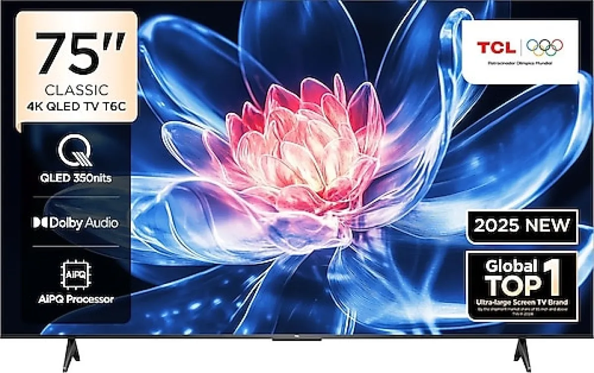 TCL 75T6C 4K Ultra HD 75" 190 Ekran Uydu Alıcılı Google Smart QLED TV