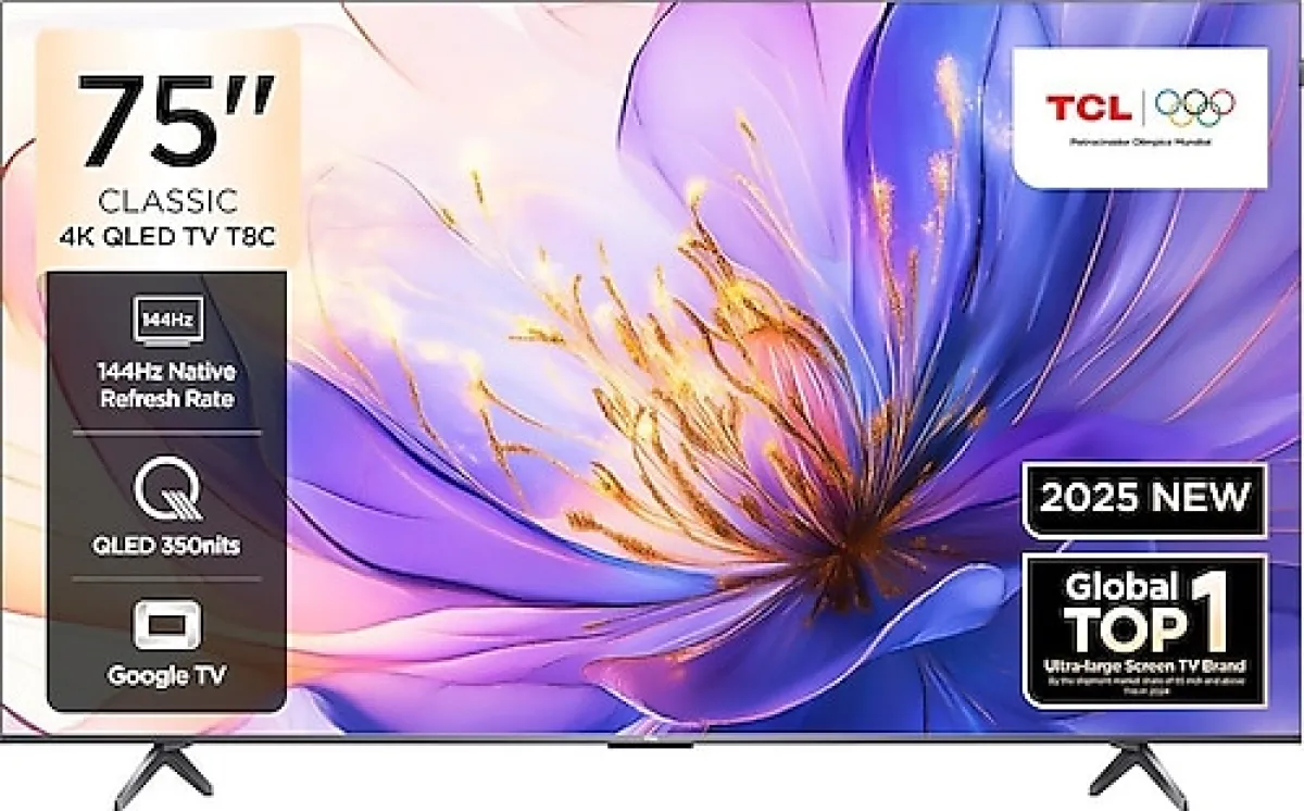 TCL 75T8C 4K Ultra HD 75" 190 Ekran Uydu Alıcılı Google Smart QLED TV
