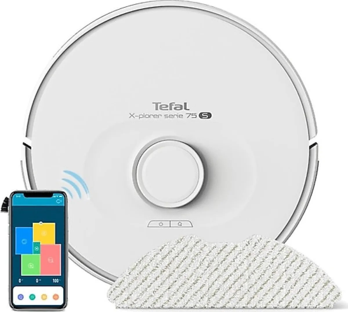 Tefal RG8577 X-Plorer Serie 75 S Mop Özellikli Beyaz Akıllı Robot Süpürge