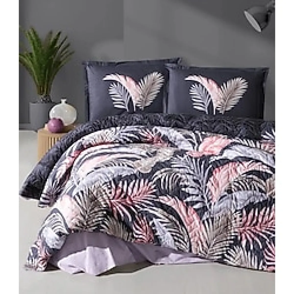 Tek Kişilik Dört Mevsim Set Hena V1 Antrasit