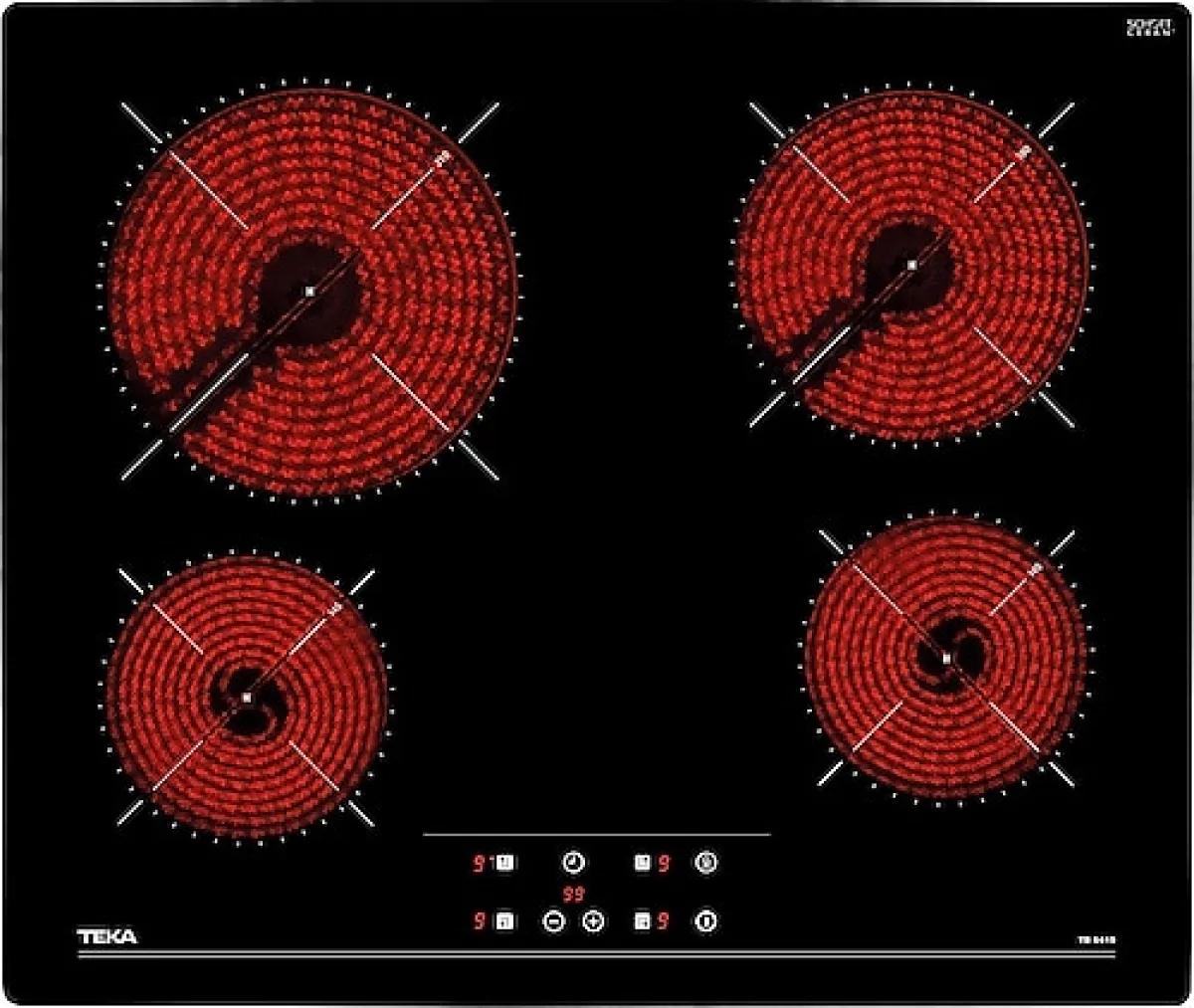 Teka TB 6415 Vitroseramik Elektrikli Siyah Ankastre Ocak