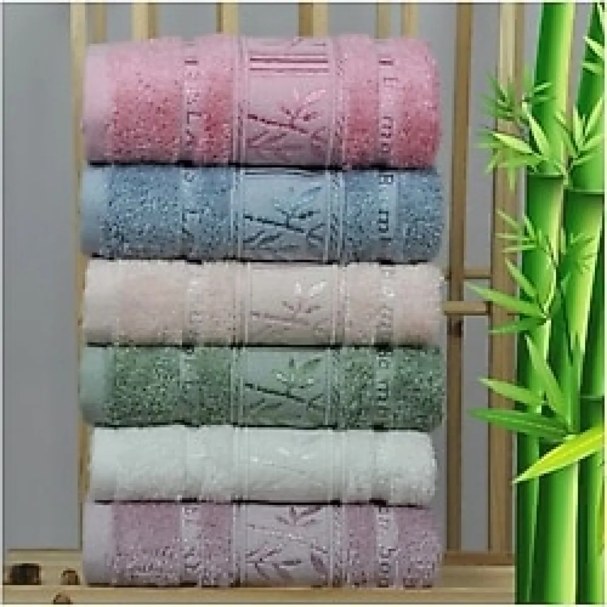 Tekno Trust 6 Adet Bambu El Havlusu 50X90CM El Yüz Havlu Seti