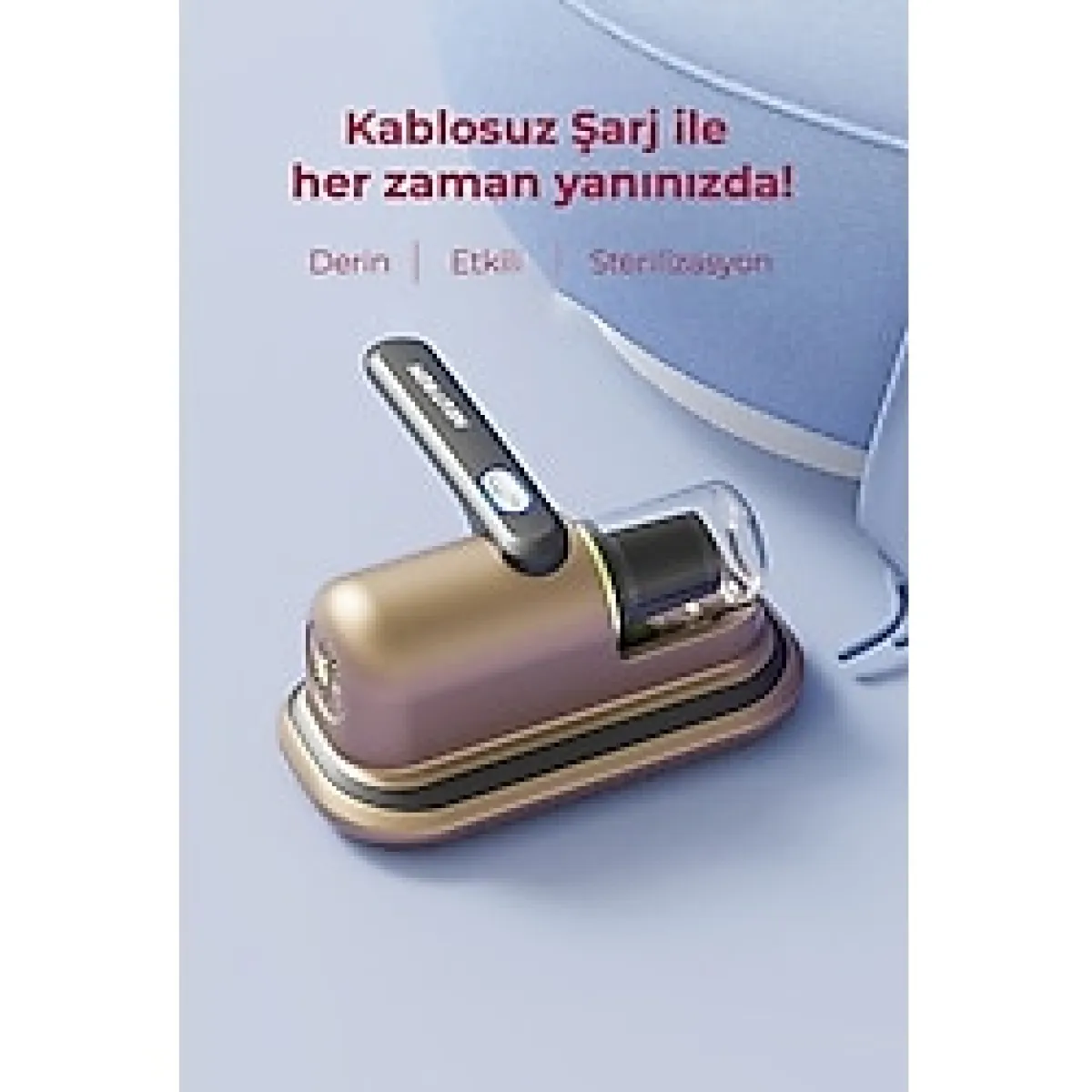 Uv Işınlı Şarjlı Yatak ve Koltuk El Süpürgesi Gold - Altın