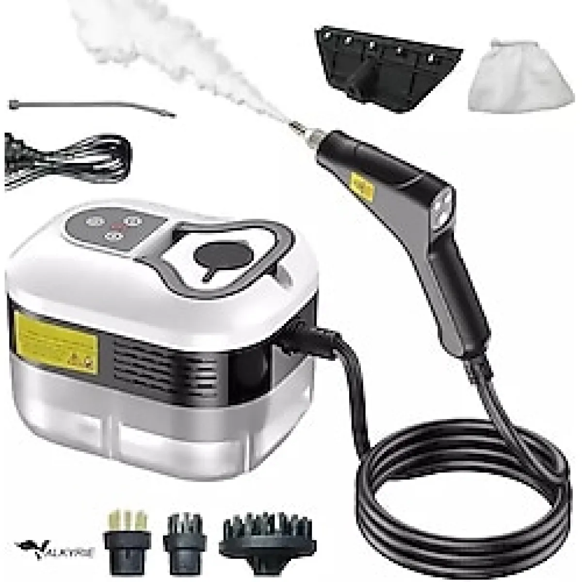 Valkyrie El Tipi Buharlı Temizleyici 2500W Basınçlı Yüksek Isı, Çoklu Başlık Aparatlı Derinlemesine Hijyenik Temizlik