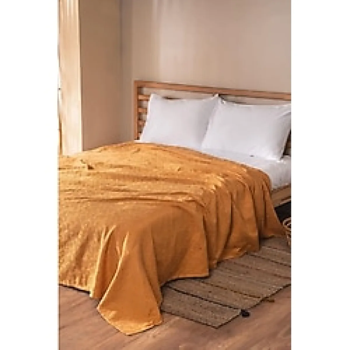 VAROL Jakarlı Bambu Tek Kişilik Pike - Sarmaşık