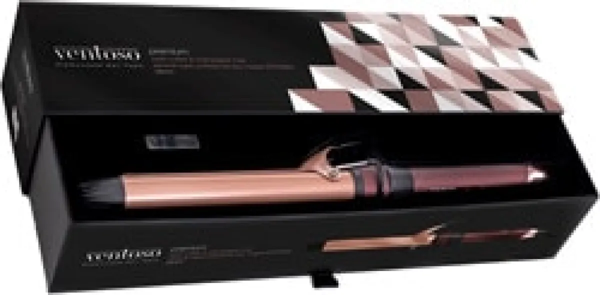 Ventoso EPS368A Premium Pearl Coffee Champange Rose 28 mm Seramik Saç Maşası