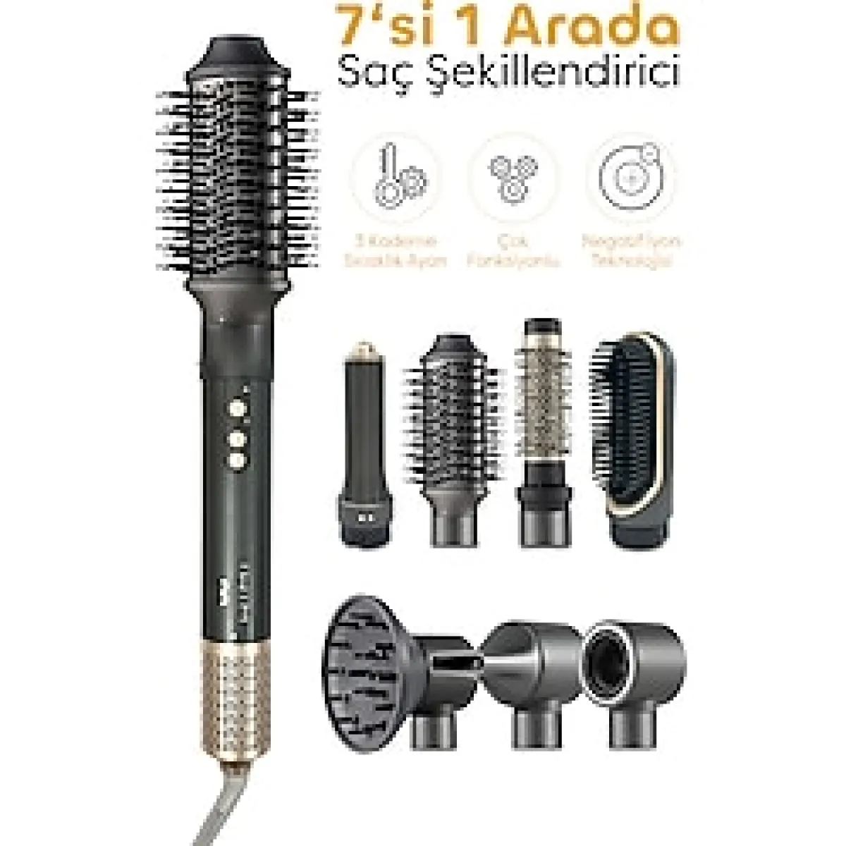 wimi 7 Başlıklı Hava Üflemeli Saç Şekillendirici Compact Saç Kurutma Fön Makinesi