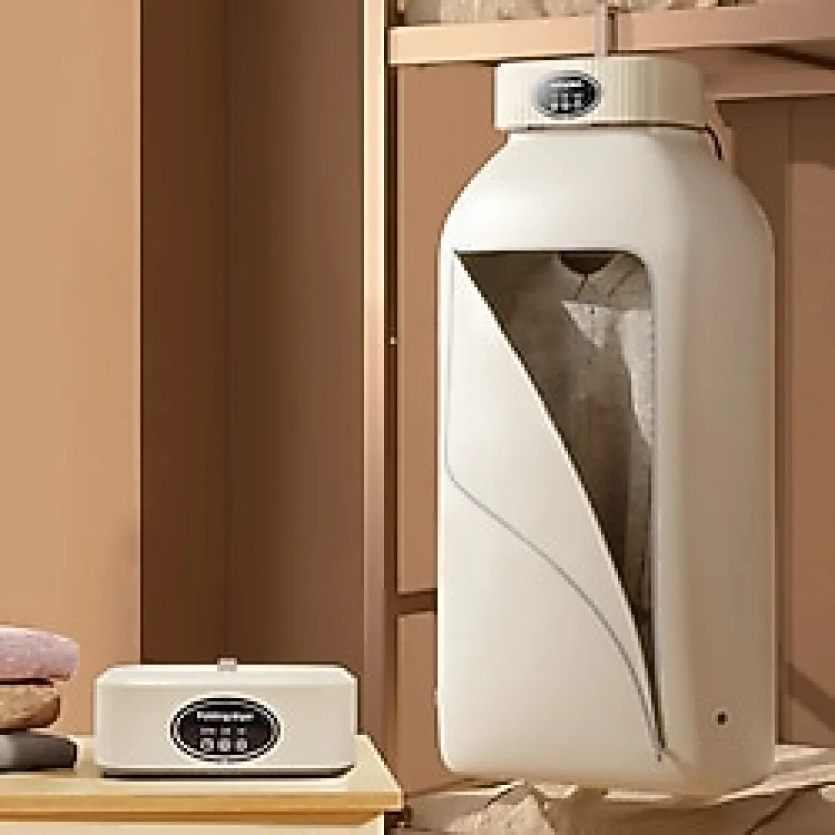 woodhub 600W Taşınabilir Elektrikli Çamaşır Kurutma Makinesi, İki Isıtma Modu, Krem