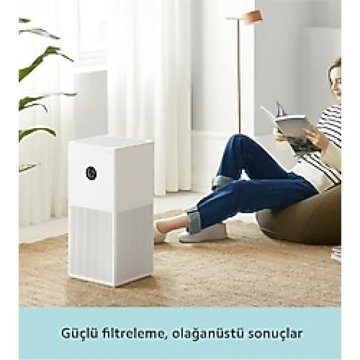Xiaomi Aktif karbon Yüksek Hava Temizleme Oranı Mi Air Purifier 4 Lite Akıllı Hava Temizleyici 360° Çok Yönlü Anti Alerjik-Hediyeli - Bej