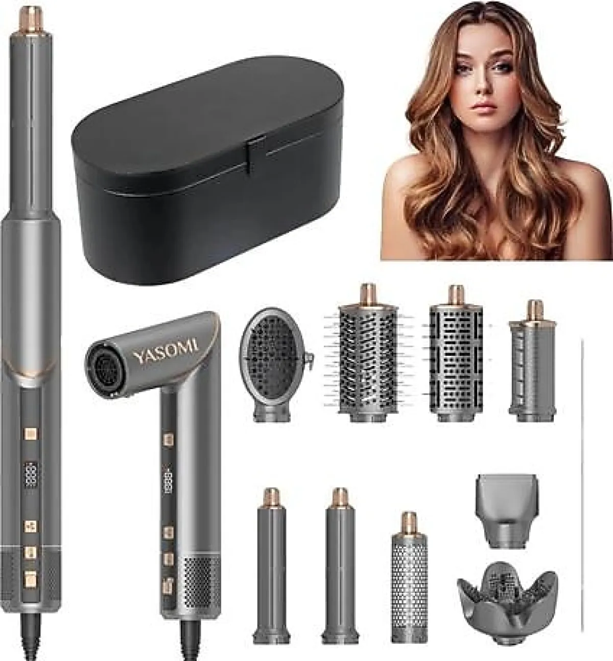 Yasomi Witero 9in1 Ultra Gri Saç Şekillendirme Seti