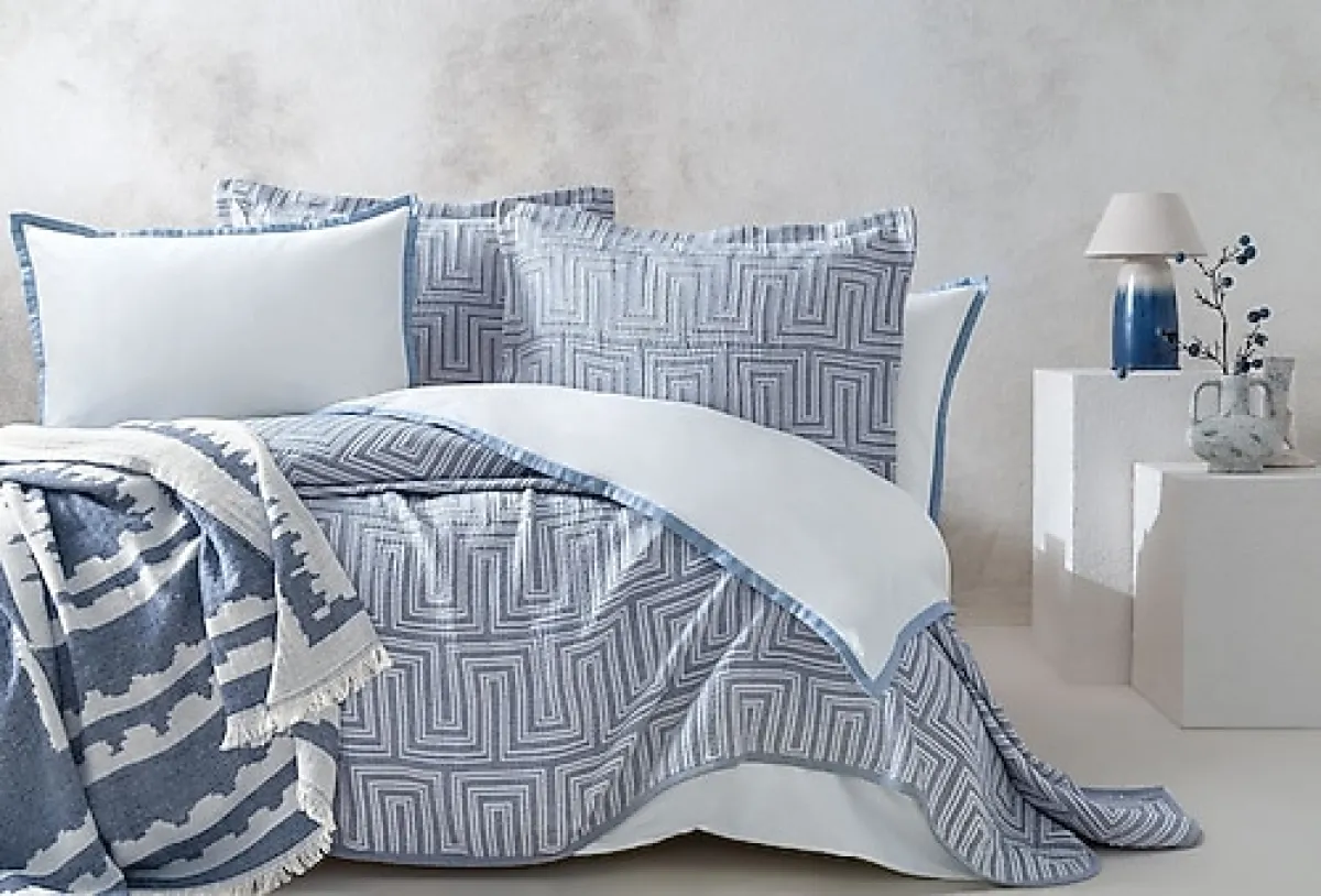 Yataş Harlow Fall Winter Indigo 8 Parça Çeyiz Seti