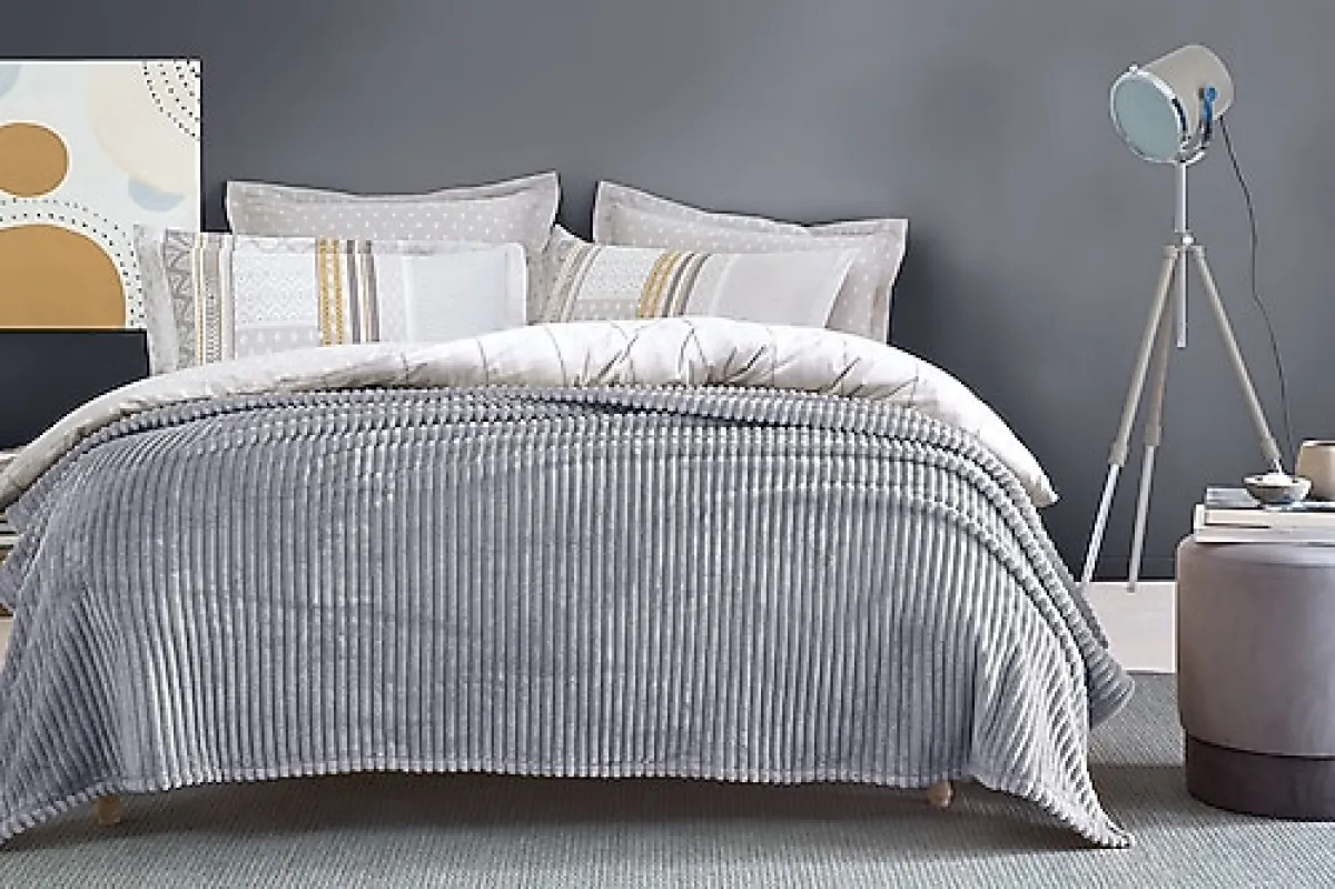 Yataş Holly Gri 200x220 cm Welsoft Çift Kişilik Battaniye