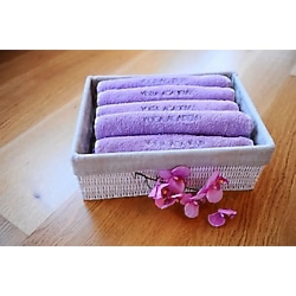 Yoga Academy Havlusu, 50X30 Cm, %100 Pamuk, Lila Renkli Nakışlı Havlu