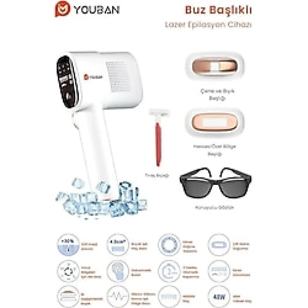 Youban Ipl Buz Lazer Epilasyon Tüy Alma