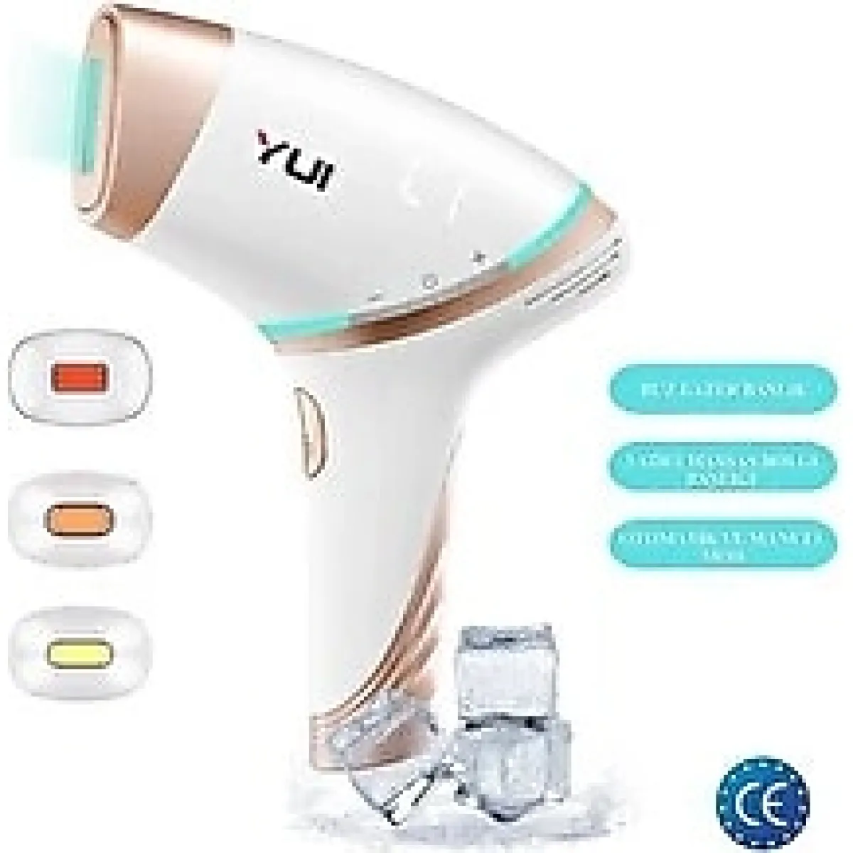 Yui IPLV15 Pro Buz Başlıklı Beyaz Lazer Epilasyon Aleti