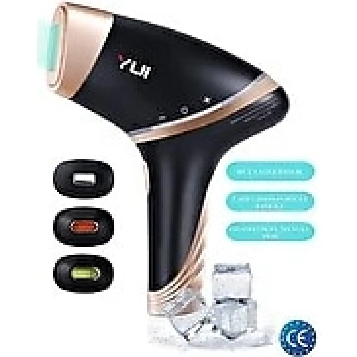 Yui IPLV15 Pro Buz Başlıklı Siyah Lazer Epilasyon Aleti