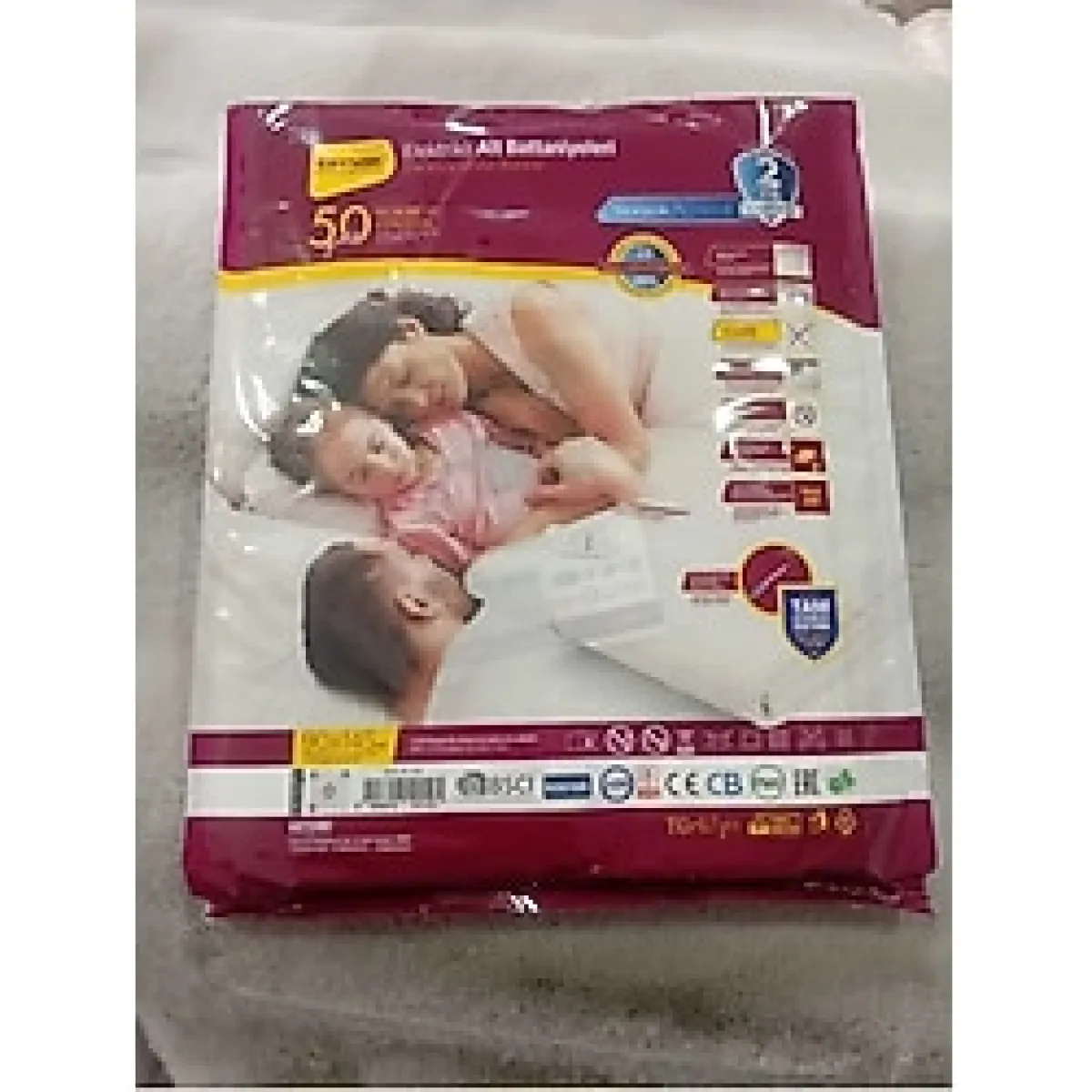 YÜNTEKS Omak 50.Yıla Özel Ce Kalite Belgeli Tek Kişilik Keçe Elektrikli Battaniye 90x145