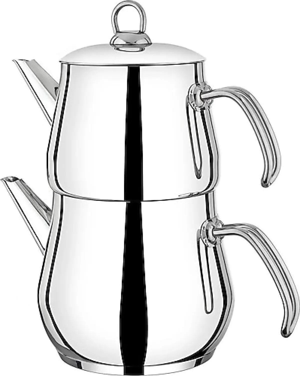 Yunusoğlu Home Aletta Büyük Aile Boy Metal Kulplu Çelik Çaydanlık