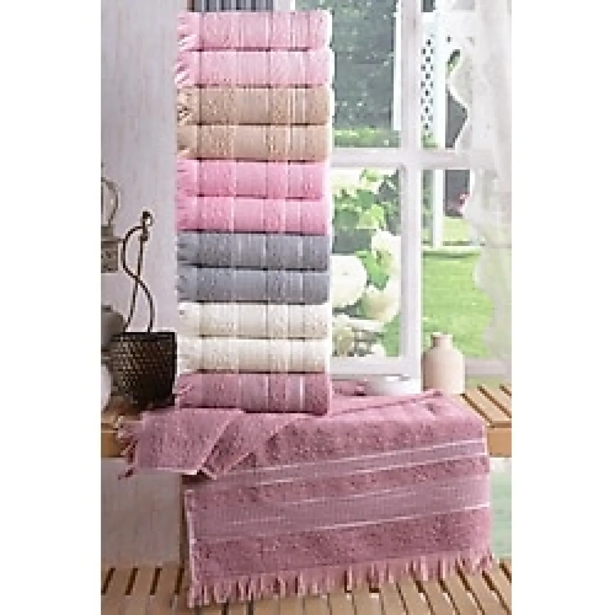 Zeynep Tekstil Shiny 12'li 50x90 cm El&Yüz Havlu Seti