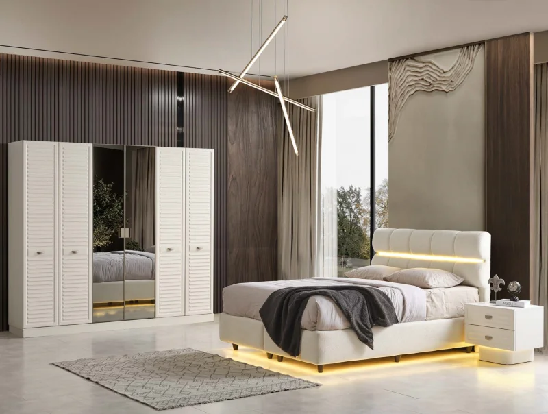 Boston MDF Yatak Odası Takımı (Başlıklı)