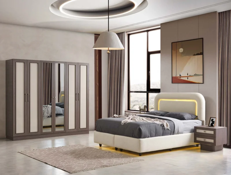 Piero MDF Yatak Odası Takımı (Başlıklı)