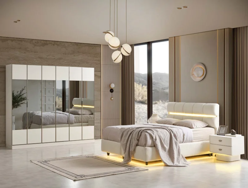 Briza MDF Yatak Odası Takımı (Başlıklı)