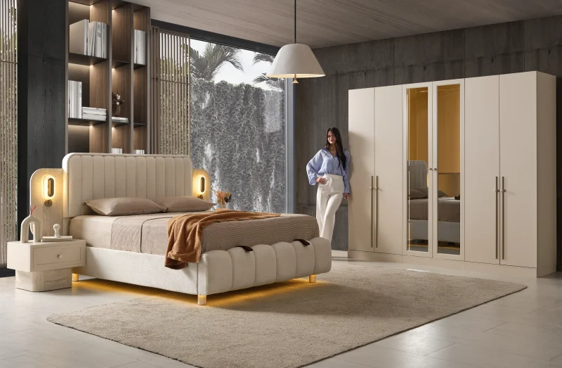 Floransa MDF Yatak Odası (Başlıklı)