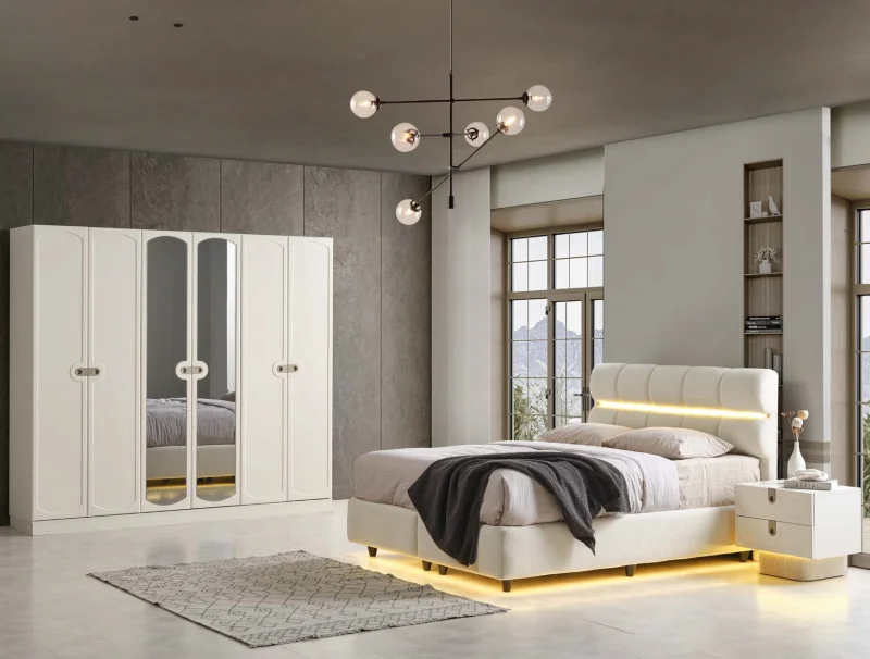 Lumina MDF Yatak Odası Takımı (Başlıklı)