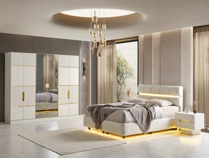 Basel MDF Yatak Odası Takımı (Başlıklı)