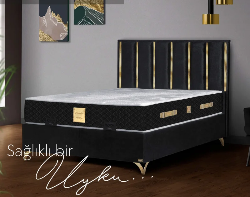 Timeless Black Yatak Baza Başlık