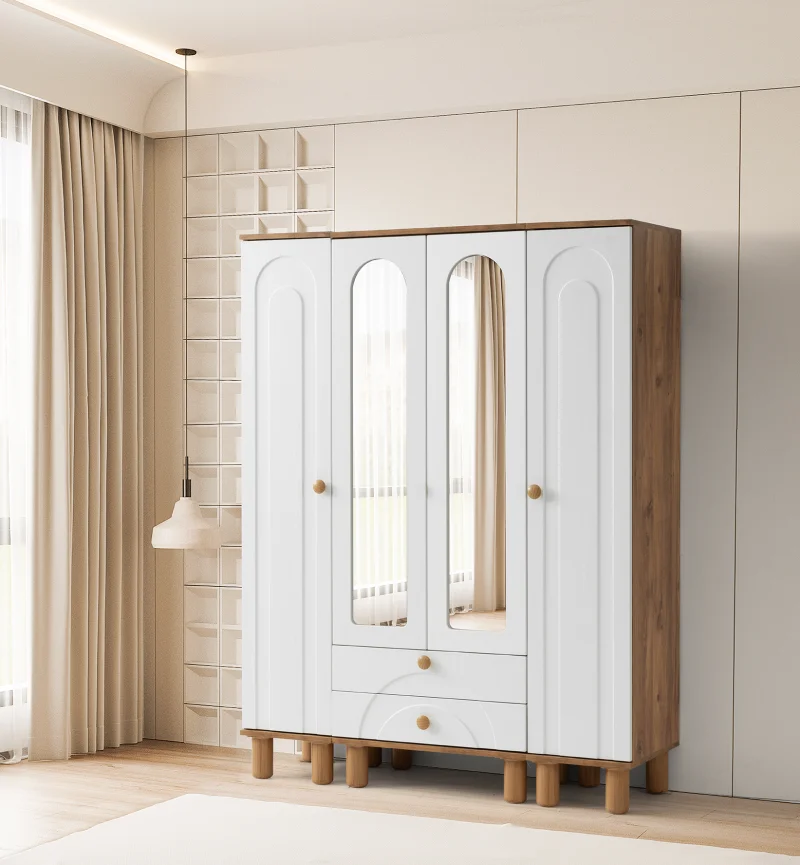 Bohem 4 Kapılı Aynalı Dolap (Er105)