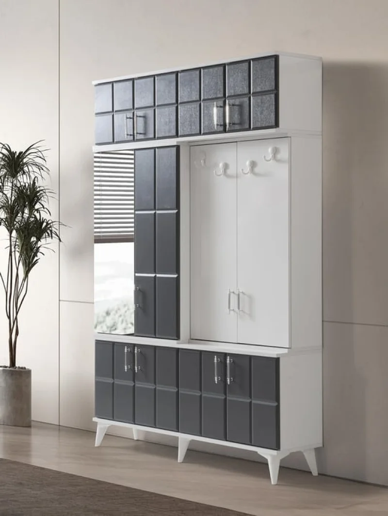 Prestij Beyaz Antrasit Portmanto (AK201)