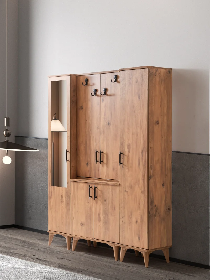 Işık Ceviz Çift Kule Portmanto (ER209)