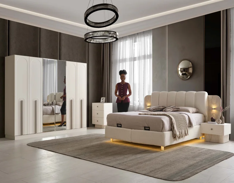 Toledo MDF Yatak Odası Takımı (Başlıklı)